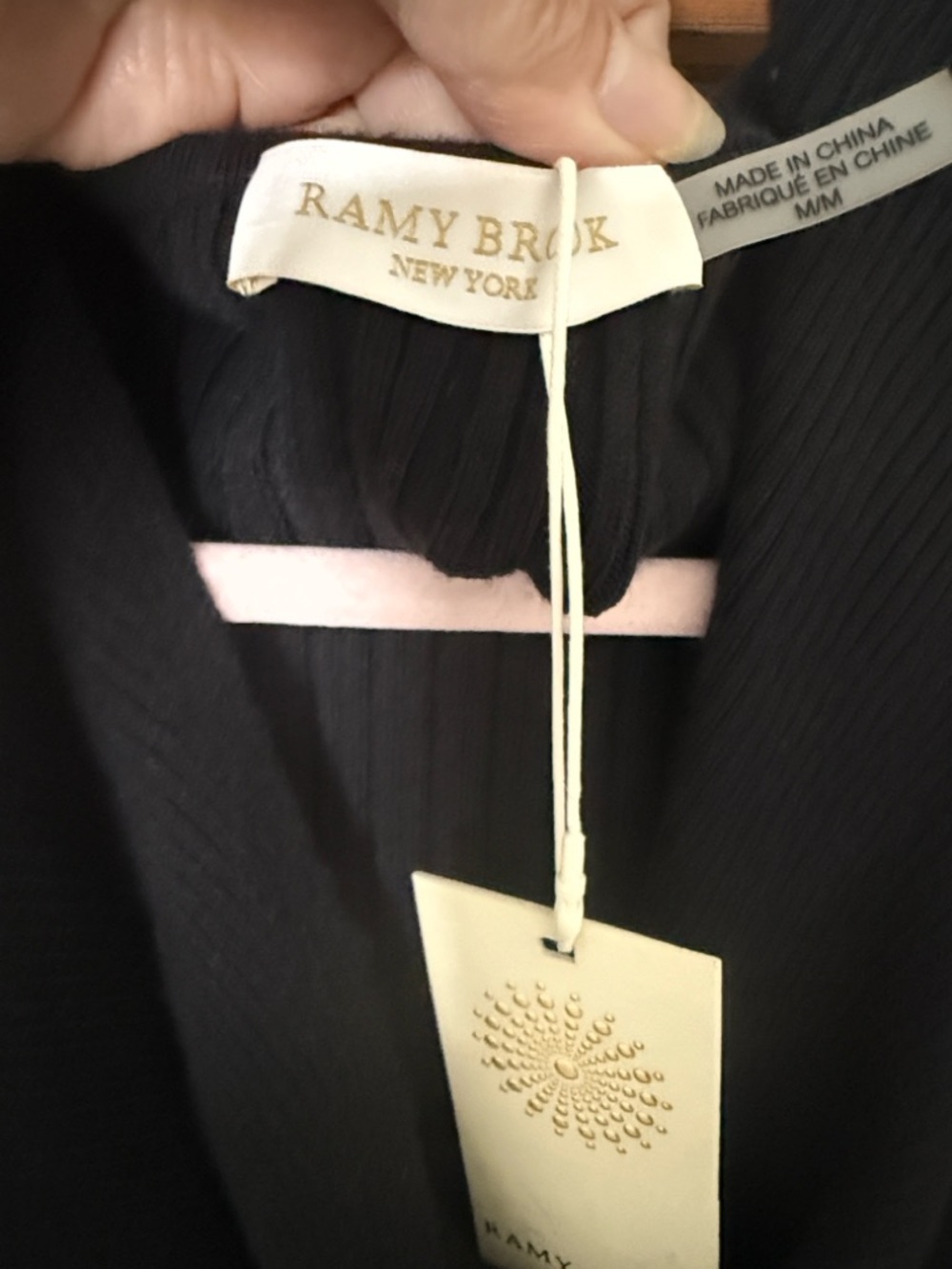 Ramy Brook Black Ribbed Cutout Long-Sleeve Midi Dress - Picture 5 of 7
